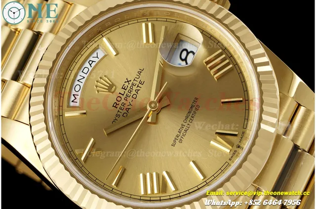 DayDate 228238 40mm YG/YG Gold/Rmn VSF DD3255 Super Clone — photo 3