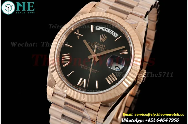 DayDate 228235 40mm RG/RG Grey Omber/Rmn VSF V2 DD3255 (Weighted Approx .182g)