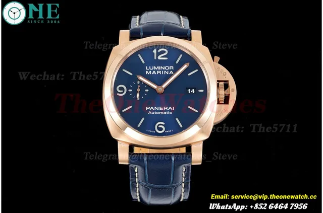 PAM1112 Lum. Marina 44mm RG/LE Blue VSF P9010 — photo 4