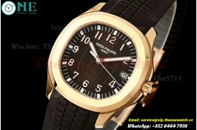 Aquanaut 5167 40mm RG/RU Brown Dial on Brown Rubber Strap BBF DPB330 Super Clone