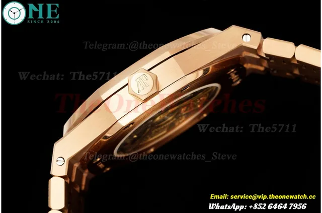 Royal Oak 15400 Frosted 41mm RG/RG White IPF SA3120 Super Clone — photo 8