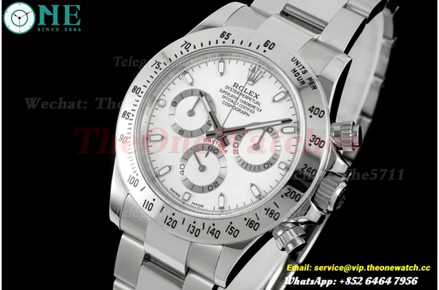 Daytona 116520 40mm SS/SS White Dial UFO UFO.F4130 (Free Sprung)