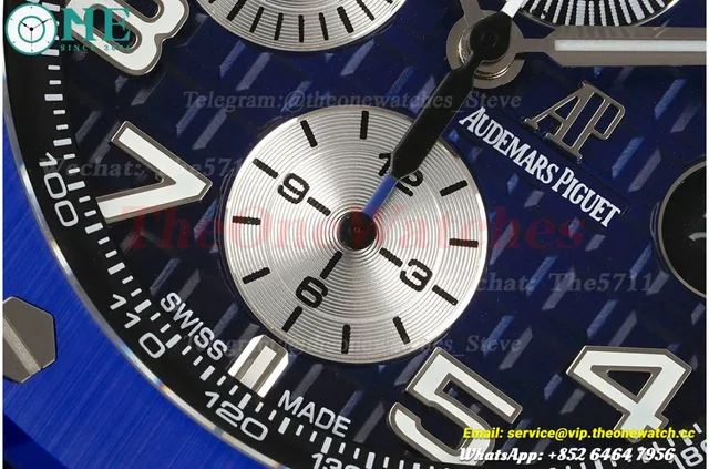 Royal Oak Offshore 26405CE 44mm Black Cer/RU Dark Blue Dial APJF A7750 Mod — photo 5