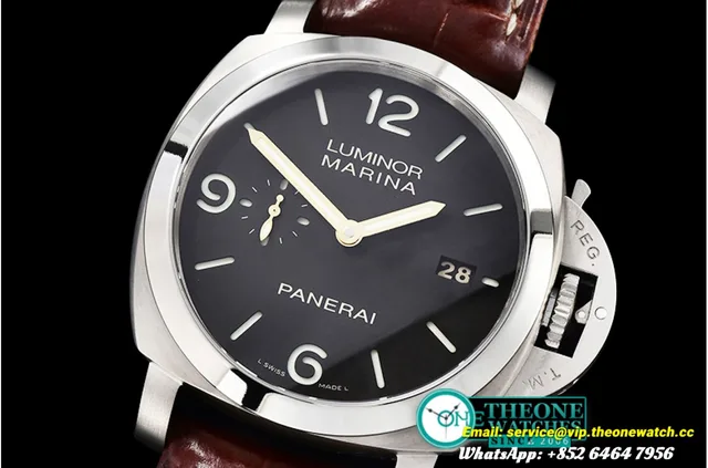 Panerai - PAM351 Q Lum. Marina 3 Days TI/LE Brown VSF P9000 Mod
