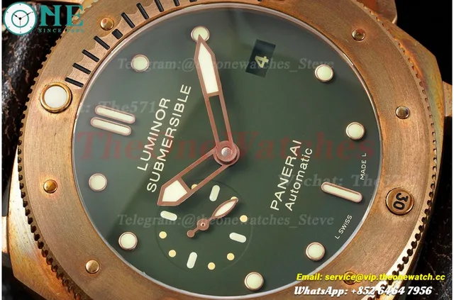 PAM382N Bronzo Submersible BR/LE Green VSF V2 Mod9000 — photo 3