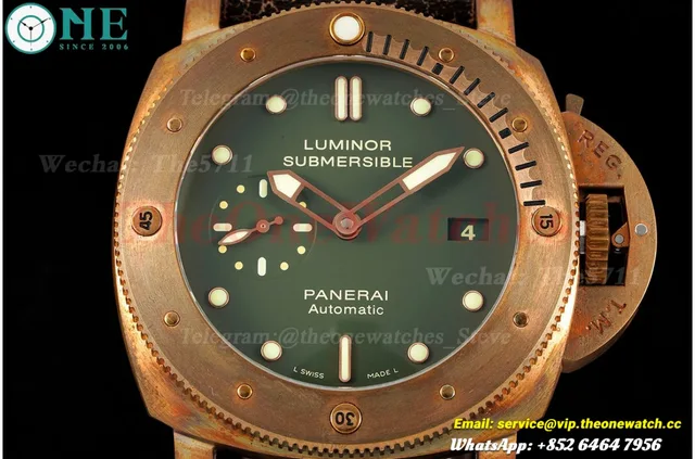 PAM382N Bronzo Submersible BR/LE Green VSF V2 Mod9000 — photo 2