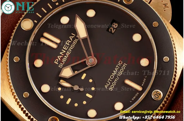 Submersible PAM968 47mm Bronzo/LE Brown Dial VSF P9010 Super Clone — photo 3
