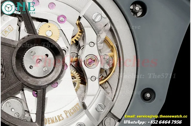 Royal Oak Offshore 26405CG 44mm Blue Cer/RU Green Dial APJF A7750 Mod — photo 17