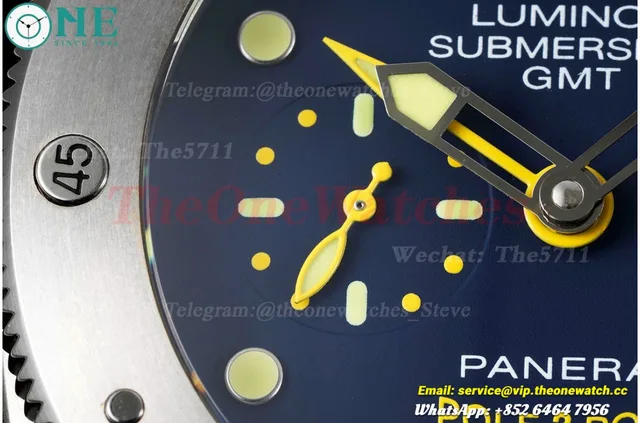 PAM719 Submersible 1950 GMT 47MM TI/RU Blue VSF P9001 — photo 5
