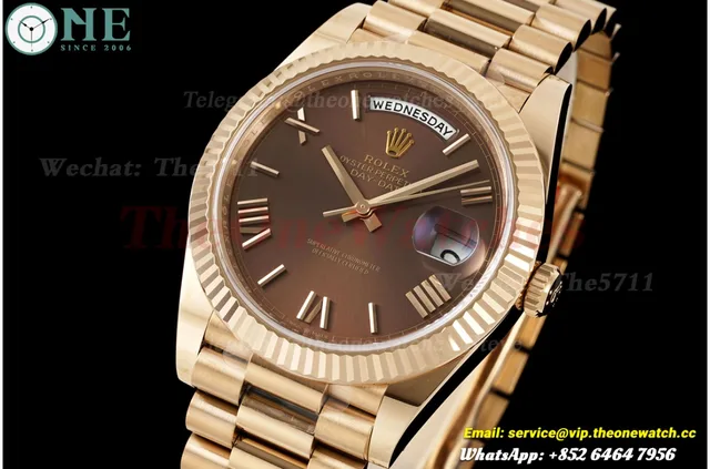 DayDate 228235 40mm RG/RG Brown/Rmn VSF DD3255 Super Clone