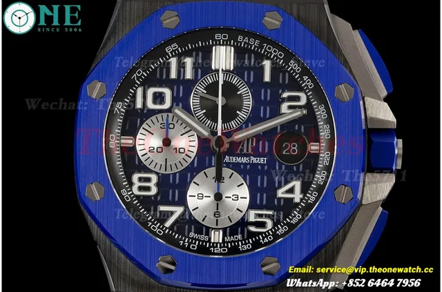 Royal Oak Offshore 26405CE 44mm Black Cer/RU Dark Blue Dial APJF A7750 Mod — photo 2