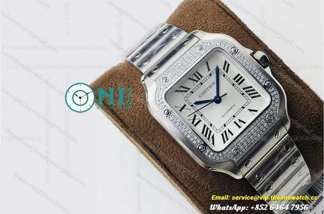 Santos Diamonds SS/SS White/Mois Dial KORF MY9015 — photo 7