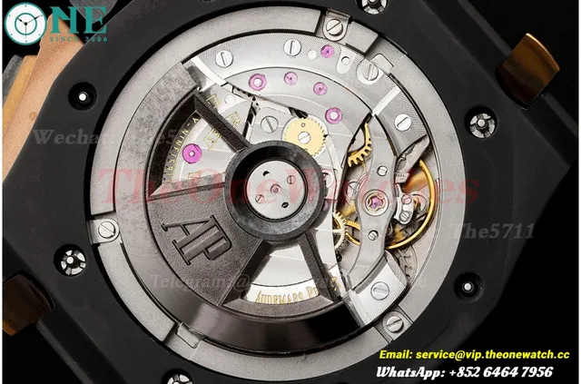 Royal Oak Offshore 26405NR 44mm Black Cer/RU Grey Dial APJF A7750 Mod — photo 16
