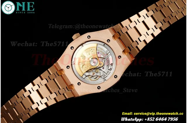 Royal Oak 15400 Frosted 41mm RG/RG White IPF SA3120 Super Clone — photo 11
