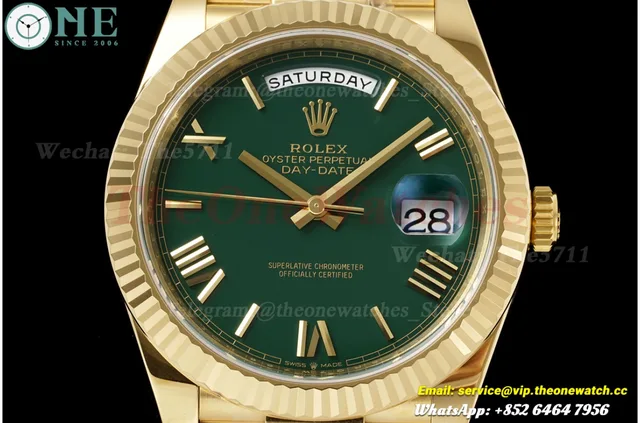 DayDate 228238 40mm YG/YG Green/Rmn VSF DD3255 Super Clone — photo 2
