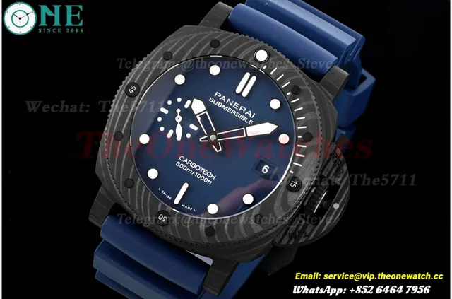 Submersible PAM1232 44mm Carbon/RU Blue Dial VSF P900