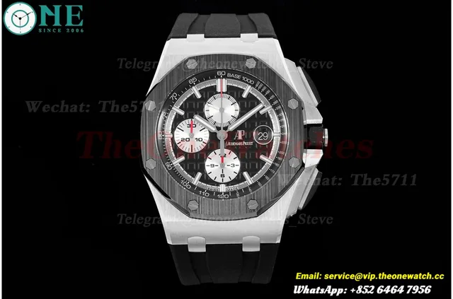 Royal Oak Offshore 26400IO 44mm SS/RU Black/White JJF A3126 — photo 3
