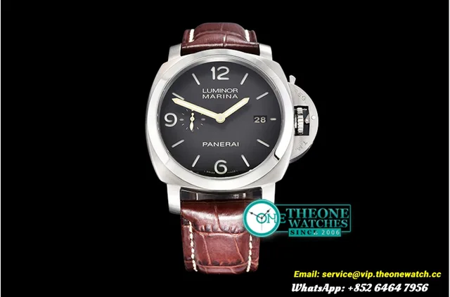 Panerai - PAM351 Q Lum. Marina 3 Days TI/LE Brown VSF P9000 Mod — photo 11