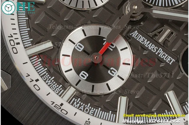 Royal Oak Offshore 26405CE 44mm Black Cer/RU Grey Dial APJF A7750 Mod — photo 3
