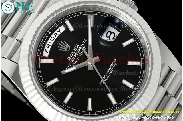 DayDate 228239 40mm SS/SS Black/Stk VSF DD3255 Super Clone — photo 3