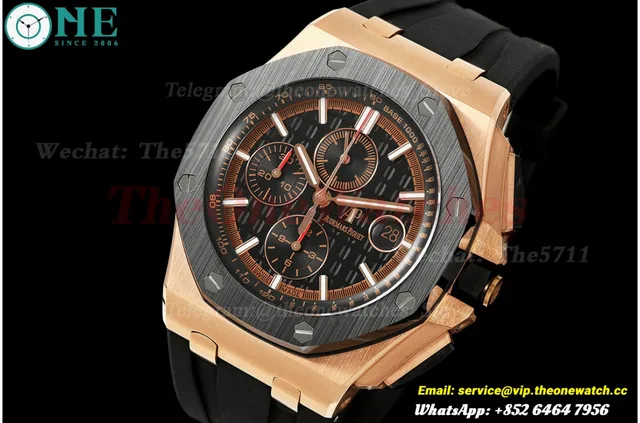 Royal Oak Offshore 26401RO 44mm RG/RU Black Dial JF A3126