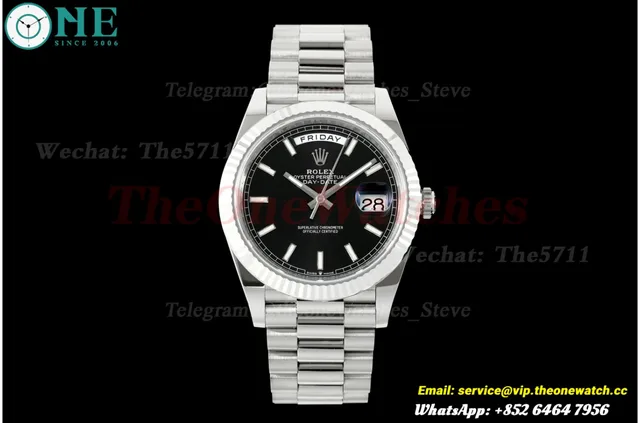 DayDate 228239 40mm SS/SS Black/Stk VSF DD3255 Super Clone — photo 4