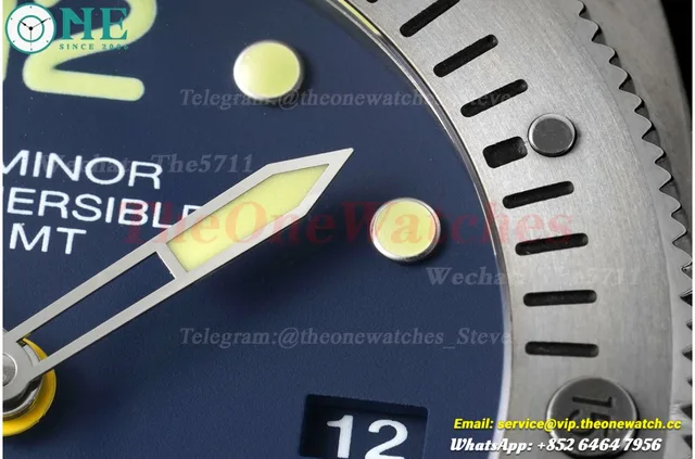PAM719 Submersible 1950 GMT 47MM TI/RU Blue VSF P9001 — photo 6