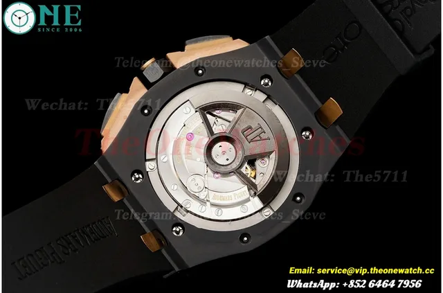 Royal Oak Offshore 26405NR 44mm Black Cer/RU Grey Dial APJF A7750 Mod — photo 14