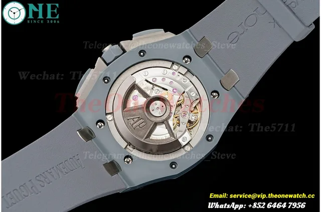 Royal Oak Offshore 26405CG 44mm Blue Cer/RU Green Dial APJF A7750 Mod — photo 13