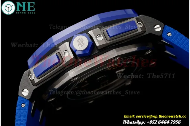Royal Oak Offshore 26405CE 44mm Black Cer/RU Dark Blue Dial APJF A7750 Mod — photo 10