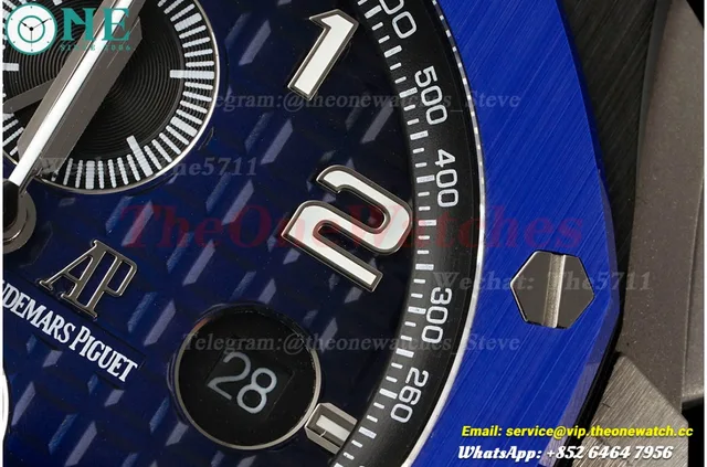 Royal Oak Offshore 26405CE 44mm Black Cer/RU Dark Blue Dial APJF A7750 Mod — photo 8