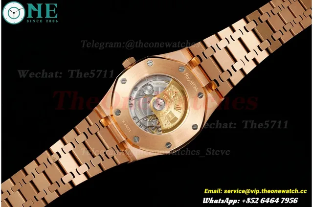 Royal Oak 15400 Frosted 41mm RG/RG White IPF SA3120 Super Clone — photo 10