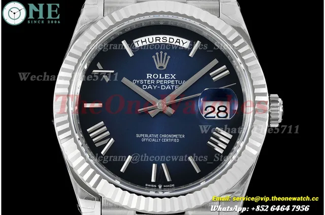 DayDate 228239 40mm SS/SS Blue Ombre/Rmn VSF V2 DD3255 (Weighted Approx.182g) — photo 2
