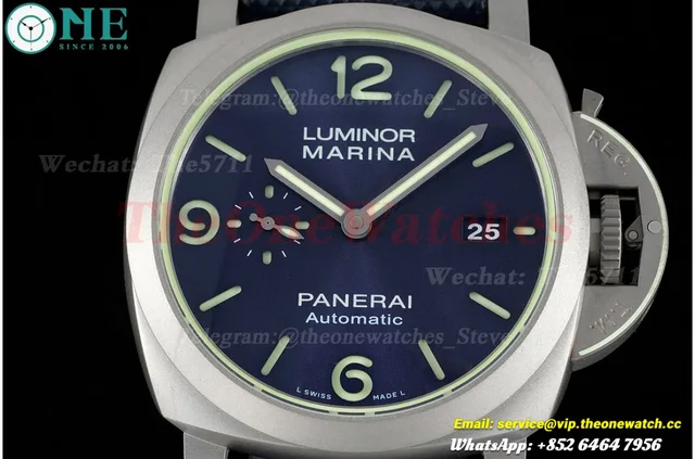 PAM1117 Lum. Marina Auto 44mm TI/NY Blue VSF P9010 — photo 2