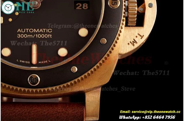Submersible PAM968 47mm Bronzo/LE Brown Dial VSF P9010 Super Clone — photo 8