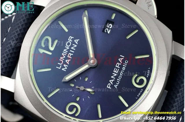 PAM1117 Lum. Marina Auto 44mm TI/NY Blue VSF P9010 — photo 3