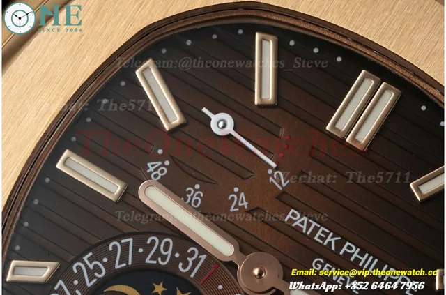Nautilus 40mm 5712 RG/RG Brown/Stk UMI PPF240 (Weighted Approx.195g)(Free Sprung) — photo 5