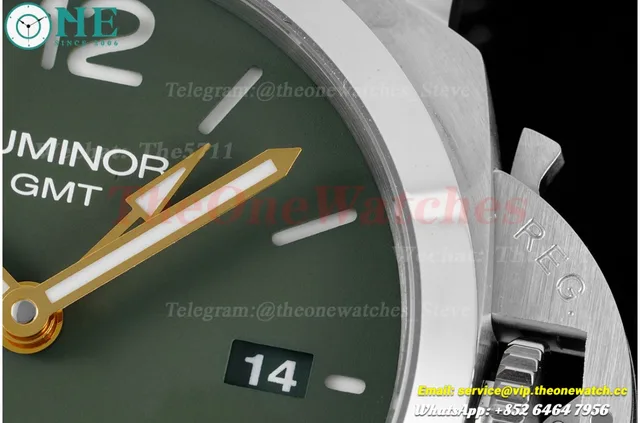 PAM1056 Luminor GMT 44mm SS/LE Green VSF P9011 Super Clone — photo 5