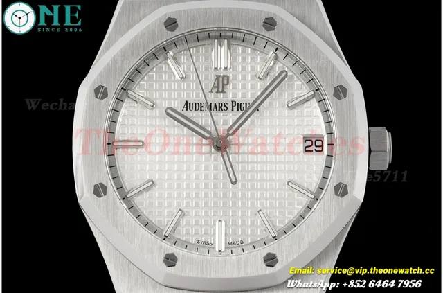 Royal Oak 41mm 15500 SS/SS White/Stk ZF V3 A4302 Super Clone — photo 2