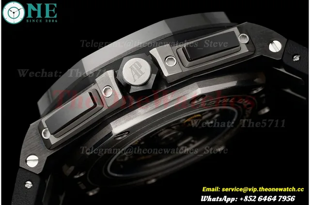 Royal Oak Offshore 26405CE 44mm Black Cer/RU Grey Dial APJF A7750 Mod — photo 6