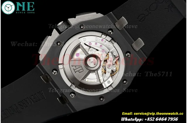 Royal Oak Offshore 26405CE 44mm Black Cer/RU Grey Dial APJF A7750 Mod — photo 8