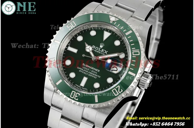 Submariner 116610LV Hulk 40mm SS/SS Green Dial VF VS3135