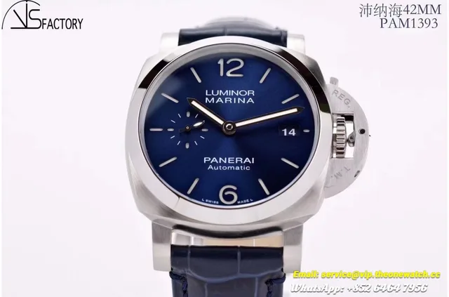 Panerai - PAM1393 Lum. Marina Auto 42mm SS/LE Blue VSF P9010 — photo 2