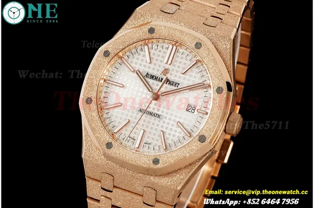 Royal Oak 15400 Frosted 41mm RG/RG White IPF SA3120 Super Clone