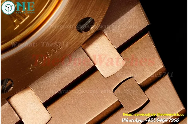 Royal Oak 15400 Frosted 41mm RG/RG White IPF SA3120 Super Clone — photo 23