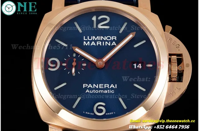 PAM1112 Lum. Marina 44mm RG/LE Blue VSF P9010 — photo 2
