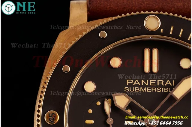Submersible PAM968 47mm Bronzo/LE Brown Dial VSF P9010 Super Clone — photo 5