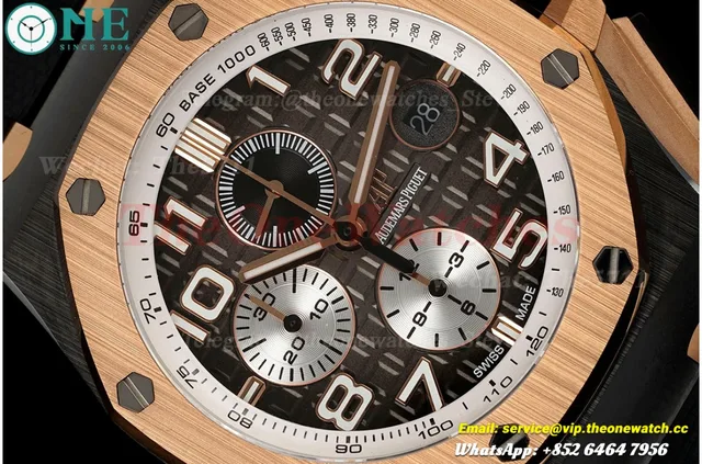 Royal Oak Offshore 26405NR 44mm Black Cer/RU Grey Dial APJF A7750 Mod — photo 3