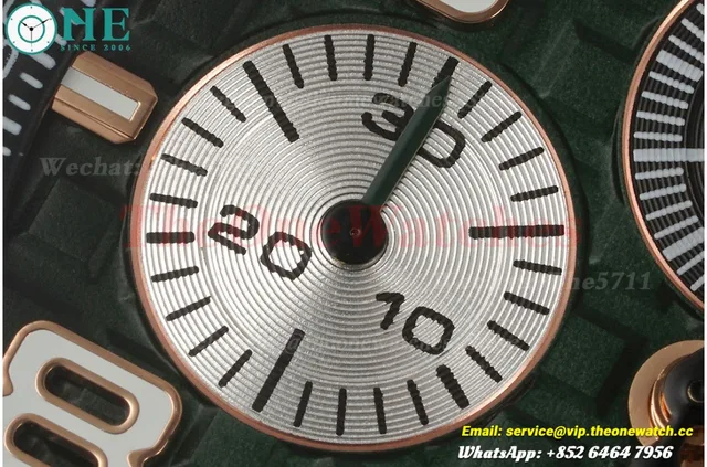 Royal Oak Offshore 26405CE 44mm Black Cer/RU Green Dial APJF A7750 Mod — photo 7