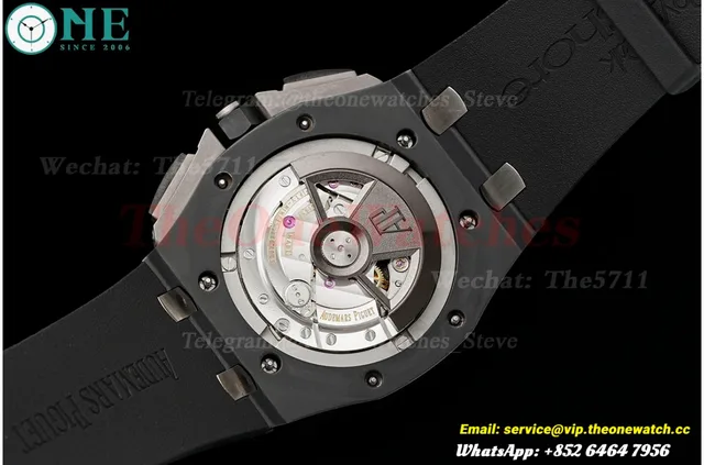 Royal Oak Offshore 26405CE 44mm Black Cer/RU Grey Dial APJF A7750 Mod — photo 7